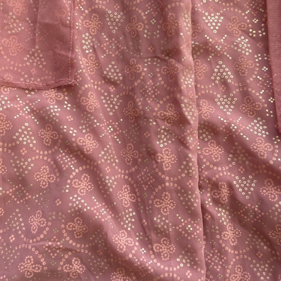 Ridhi Mehra Indya Dress Women's Small Rose Pink Patterned Short Sleeve - Picture 6 of 16